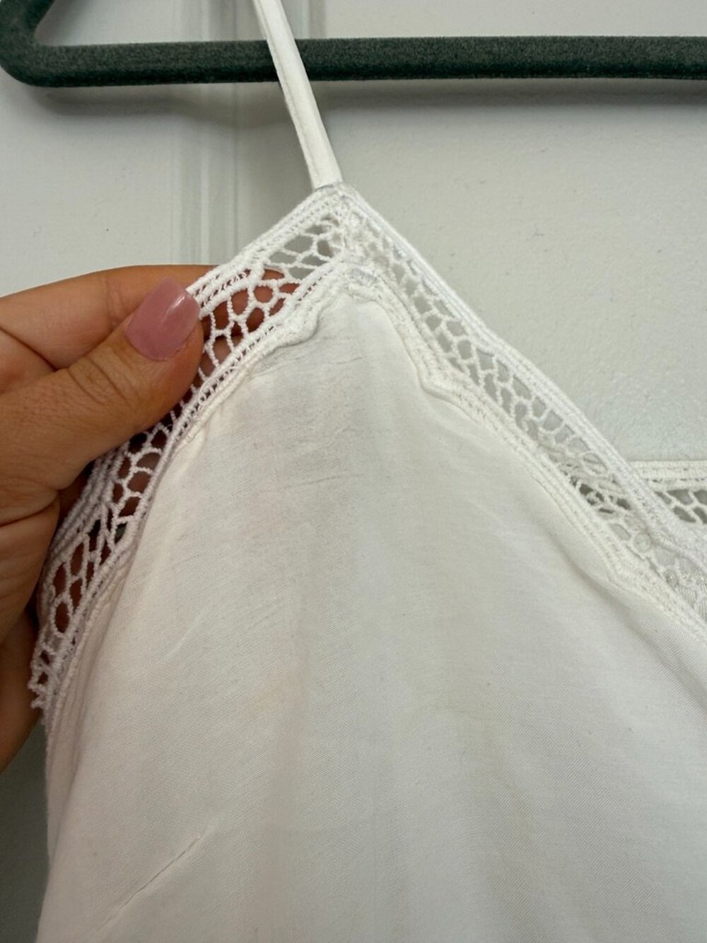 Anthropologie White Black Lace Tiered Midi Dress V-Neck Boho M - Picture 5 of 9